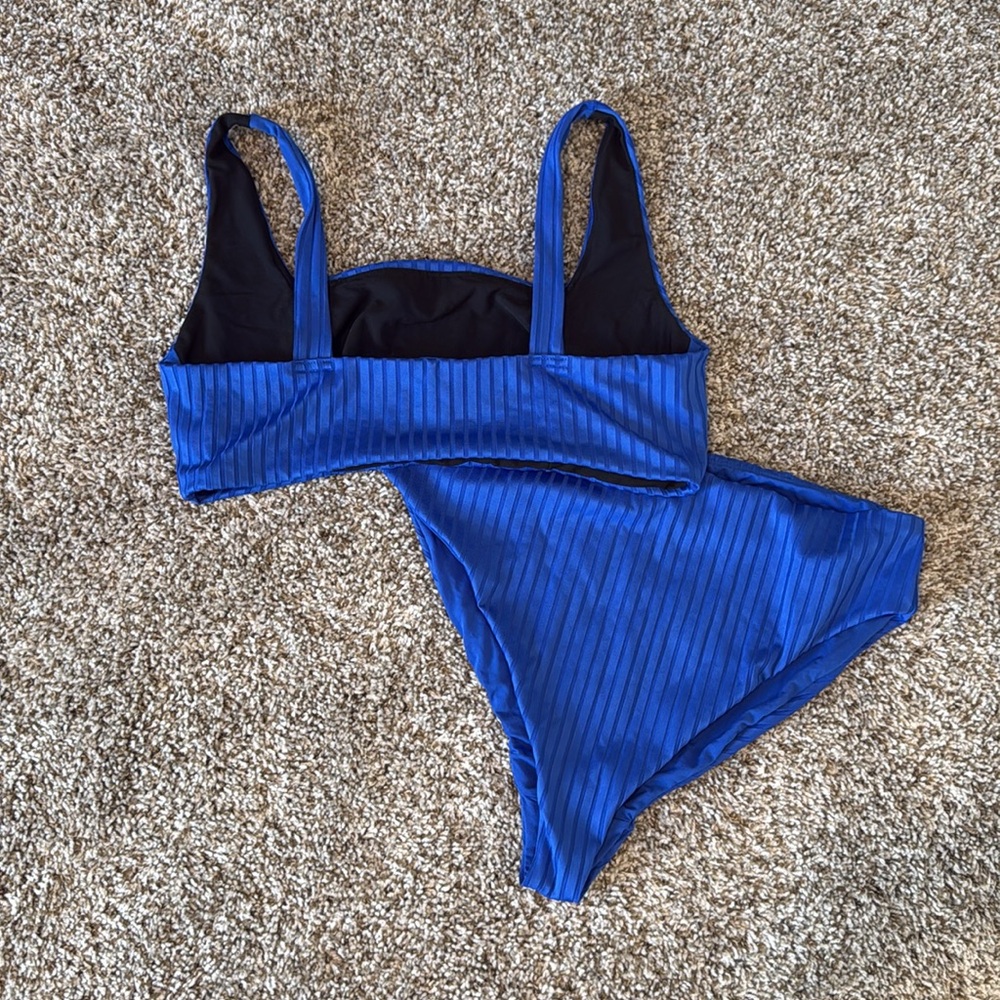 💙ASOS Design Rib High Leg High Waisted Bikini 💙 - Picture 7 of 8